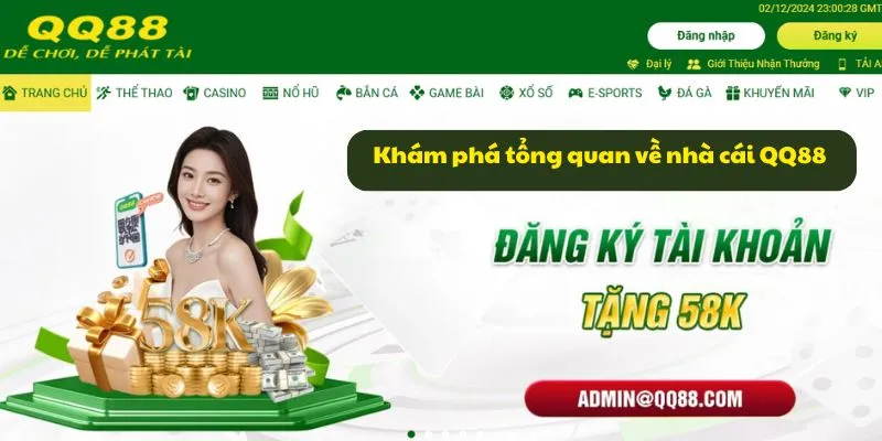 QQ88 (QQ88.COM) là sân chơi cá cược trực tuyến uy tín hàng đầu Châu Á và Việt Nam.
